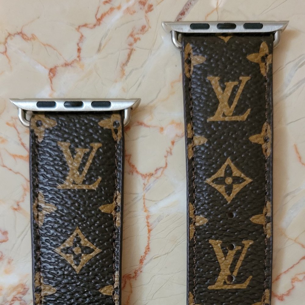 Inspired Luxury Apple Watch LEATHER BAND Fits 42MM 44MM 45MM